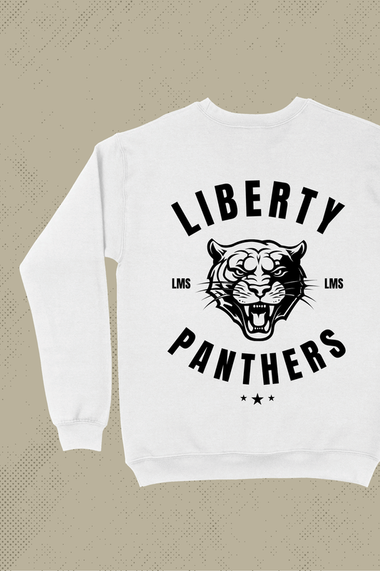 LIBERTY MIDDLE SCHOOL PANTHERS White School Crewneck