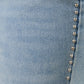 Mid-Rise Denim Pants with Stud Detail