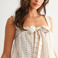 Gingham Print Set with Tie-Front Top and Shorts