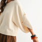 Button Sleeve Knit Pullover