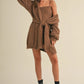 Soft Sleeveless Tube Mini Dress and Cardigan Set