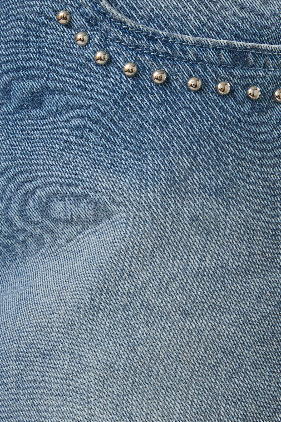 Low Rise Studded Denim Skort