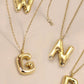 18k Stainless Steel Tarnish Free Initial Necklace