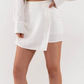 Collins Wrap Linen Mini Skirt