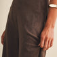 Wide-Leg Sueded Knit Trousers
