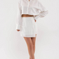 Collins Wrap Linen Mini Skirt