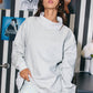 Vintage Wash Print Mock Neck Oversized Sweatshirt