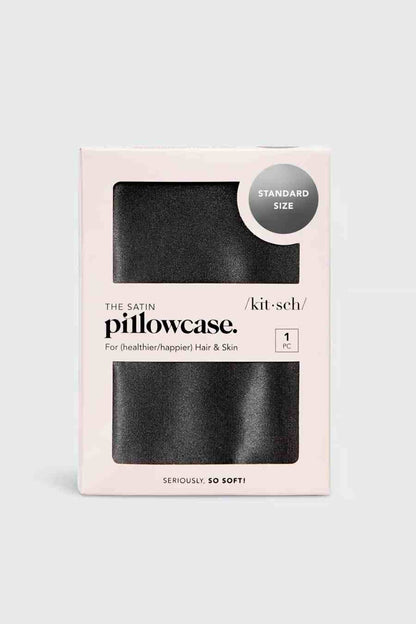 Satin Standard Pillowcase Charcoal 1pc