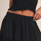 Smocking Top Crinkled Maxi Skirt Set