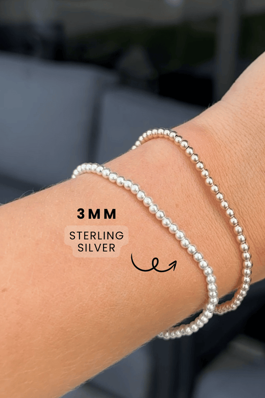 Sterling Silver Classic 3 MM Tarnish Free Stretch Bracelet