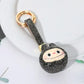 Bling Studded Labubu Monster Face Keychain Bag Charm