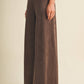 Wide-Leg Sueded Knit Trousers