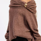 Off the Shoulder Bubble Sweater with Hardware Detail