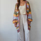 Knit Sweater Striped Long Sleeve Cardigan