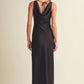 Cowl Neck Bias Cut Maxi Dress
