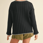 The Natasha Stitch Detail Wide Rib Pattern Sweater