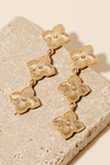 Triple Intricate Clover Dangle Earrings