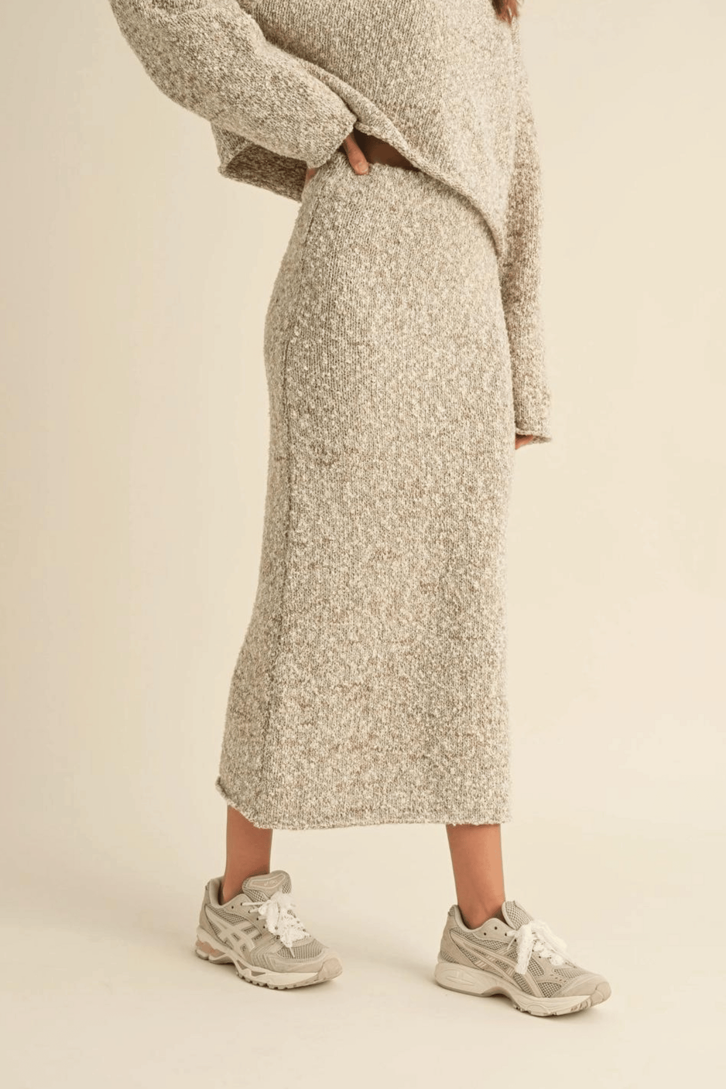 The Bria Two Tone Knit Skirt