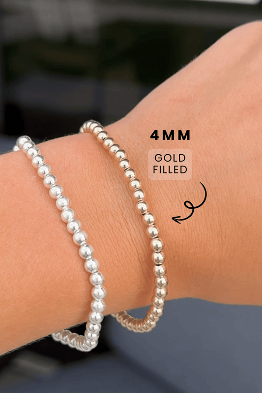 Gold Filled Classic 4 MM Tarnish Free Stretch Bracelet