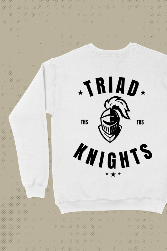 TRIAD KNIGHTS White School Crewneck