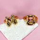 Balloon Bubble Monogram Initial Adjustable Ring