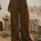 Elastic Waist Side Panel Knit Lounge Pants