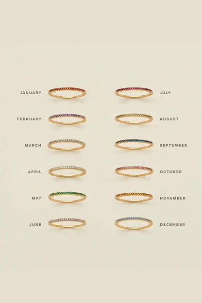 Made by Mary January Birthstone Stacking Ring