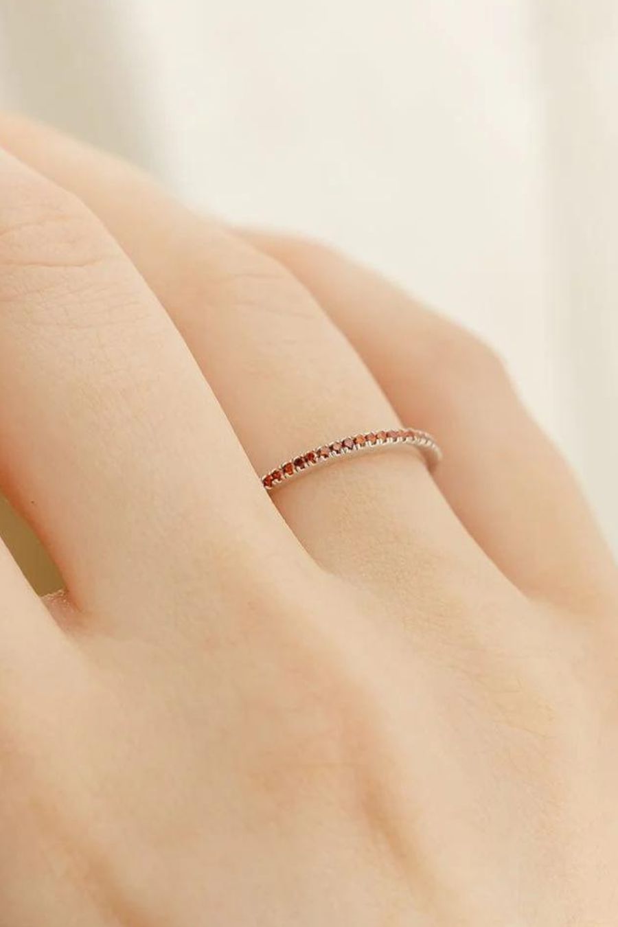 Made by Mary January Birthstone Stacking Ring