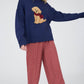 Intarisia Puppy Crew Neck Relaxed Sweater