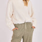Fuzzy Adjustable Hem Knit Top
