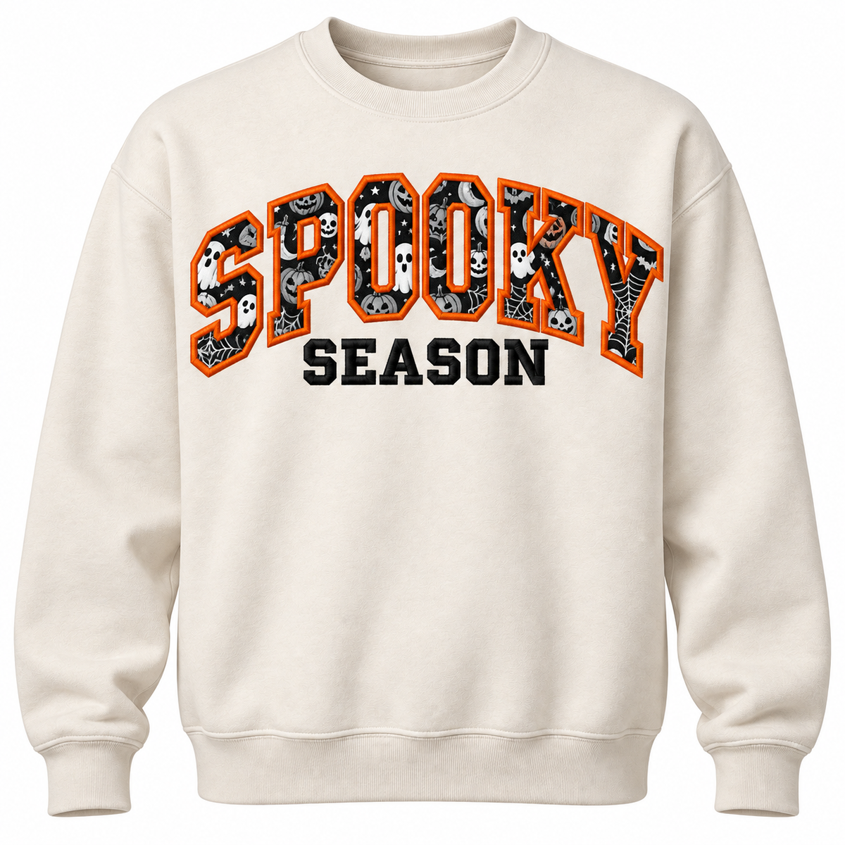 Spooky Season Varsity Appliqué | Custom Halloween Sweatshirt