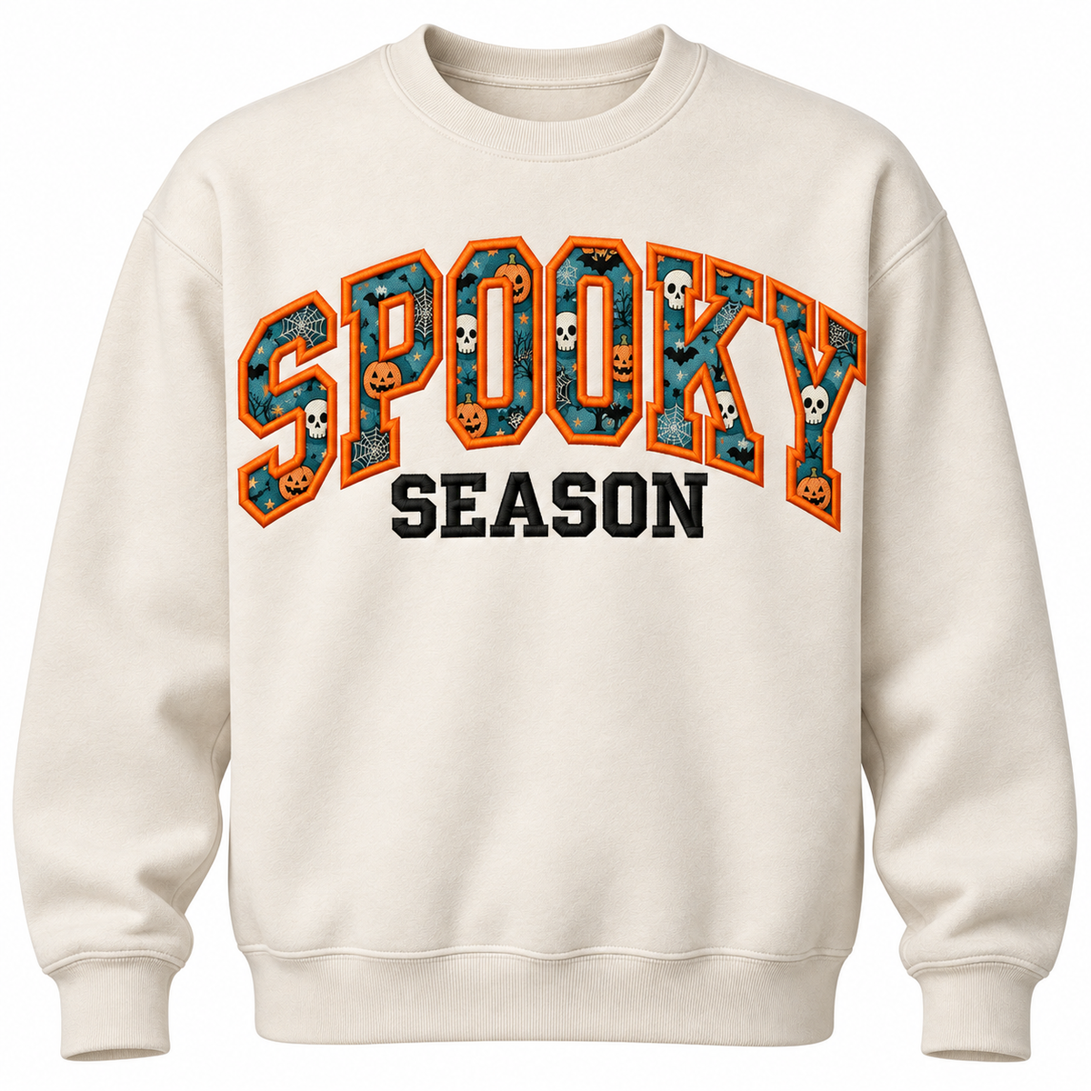 Spooky Season Varsity Appliqué | Custom Halloween Sweatshirt