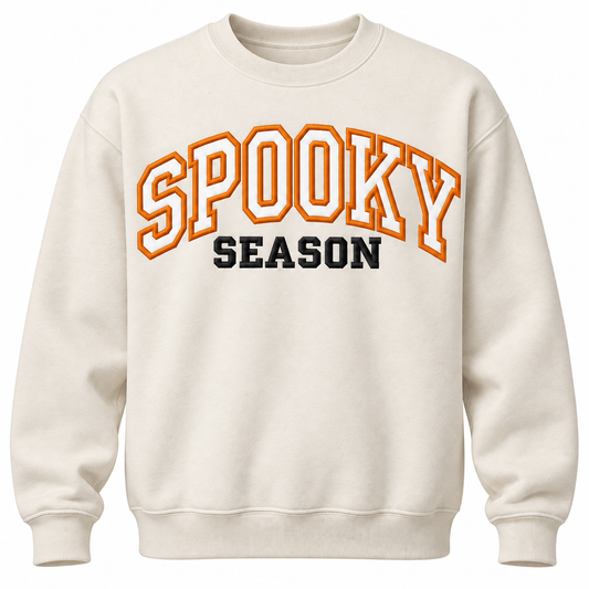 Spooky Season Varsity Appliqué | Custom Halloween Sweatshirt