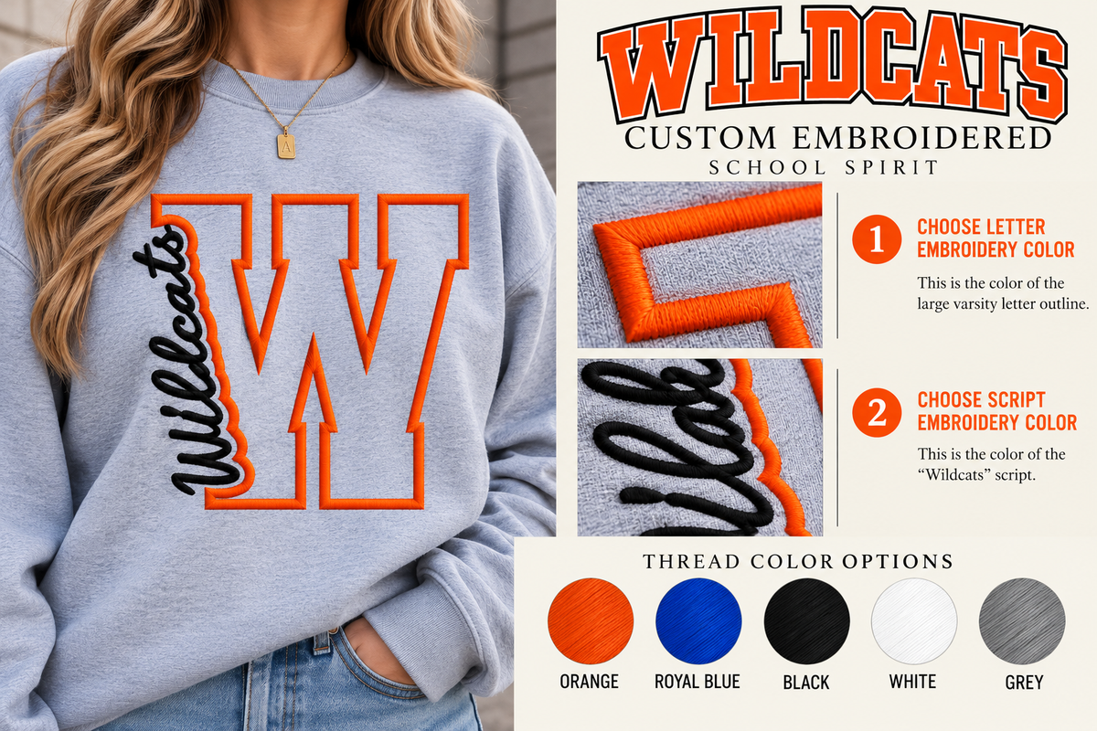 Lincoln Wildcats Varsity Letter – Custom Embroidered School Spirit