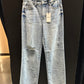 High Waisted Destroy 90's Straight Jeans