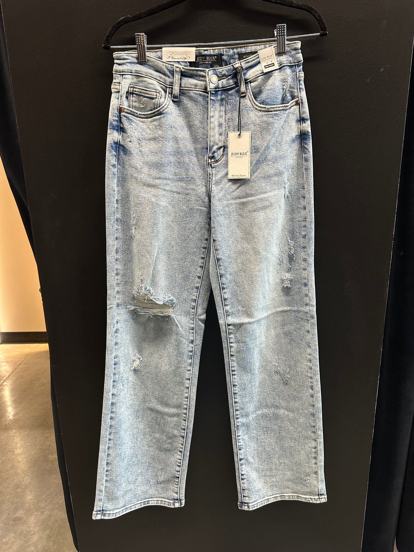 High Waisted Destroy 90's Straight Jeans