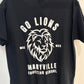 MCS LIONS White on Black Tee