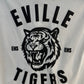 EVILLE TIGERS Black on White Tee