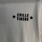 EVILLE TIGERS Black on White Tee