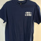 MCS LIONS White on Navy Tee