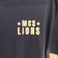MCS LIONS White on Navy Tee