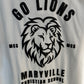 MCS LIONS Black on White Tee