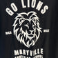 MCS LIONS White on Black Tee