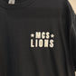 MCS LIONS White on Black Tee