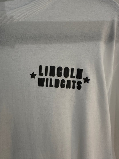 LINCOLN MIDDLE SCHOOL WILDCATS Black on White Tee