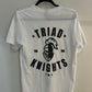 TRIAD KNIGHTS Black on White Tee
