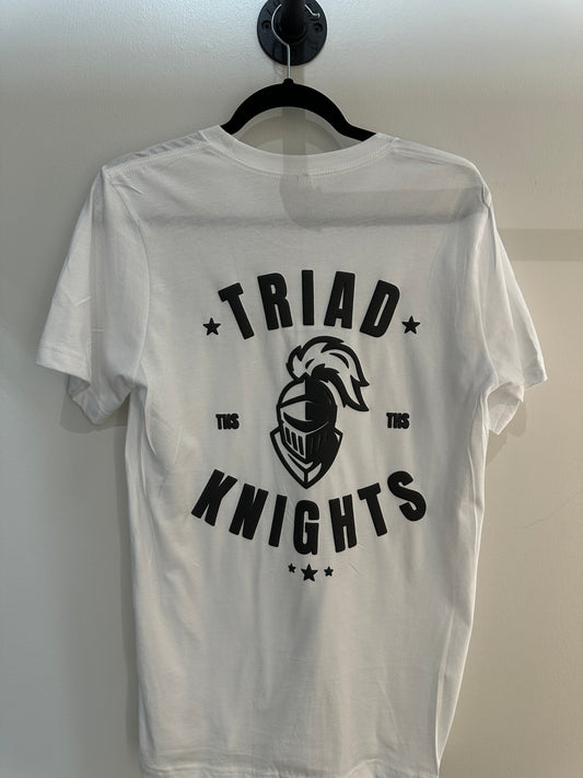 TRIAD KNIGHTS Black on White Tee
