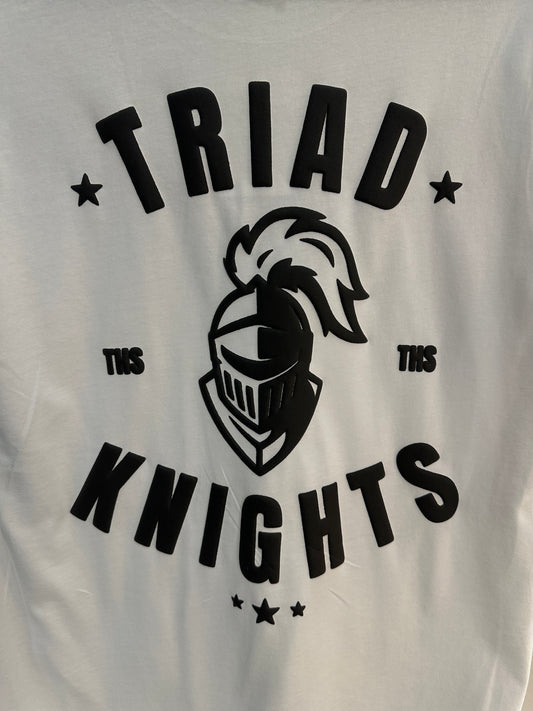 TRIAD KNIGHTS Black on White Tee