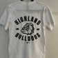 HIGHLAND BULLDOGS Black on White Tee