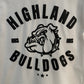HIGHLAND BULLDOGS Black on White Tee